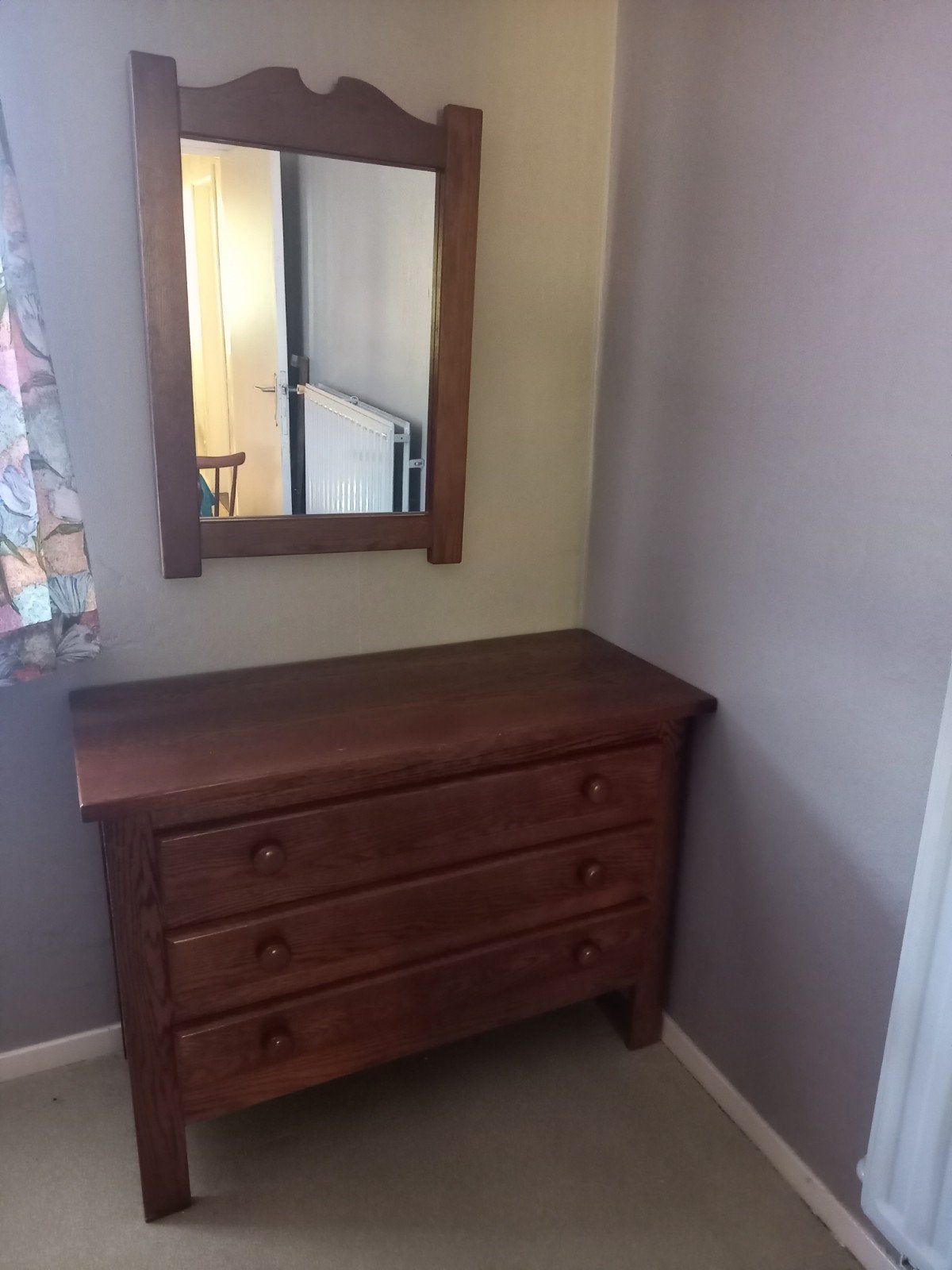 Slaapkamer 2 persoons,bed,kast,commode met spiegel, Huis en Inrichting, Ophalen