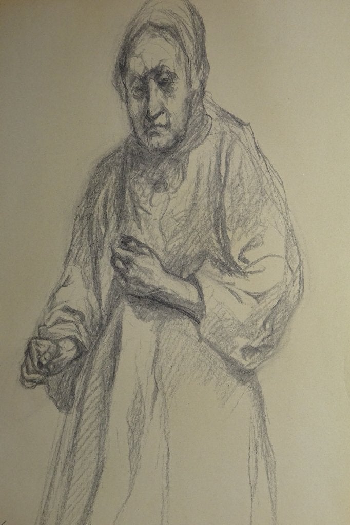 IGNACE KENNIS originele tekening 50X70, Enlèvement