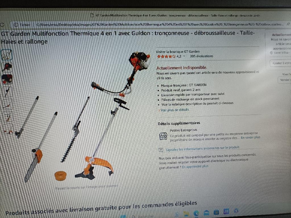 Débrousailleuse thermique, Articles professionnels, Enlèvement, Autres types