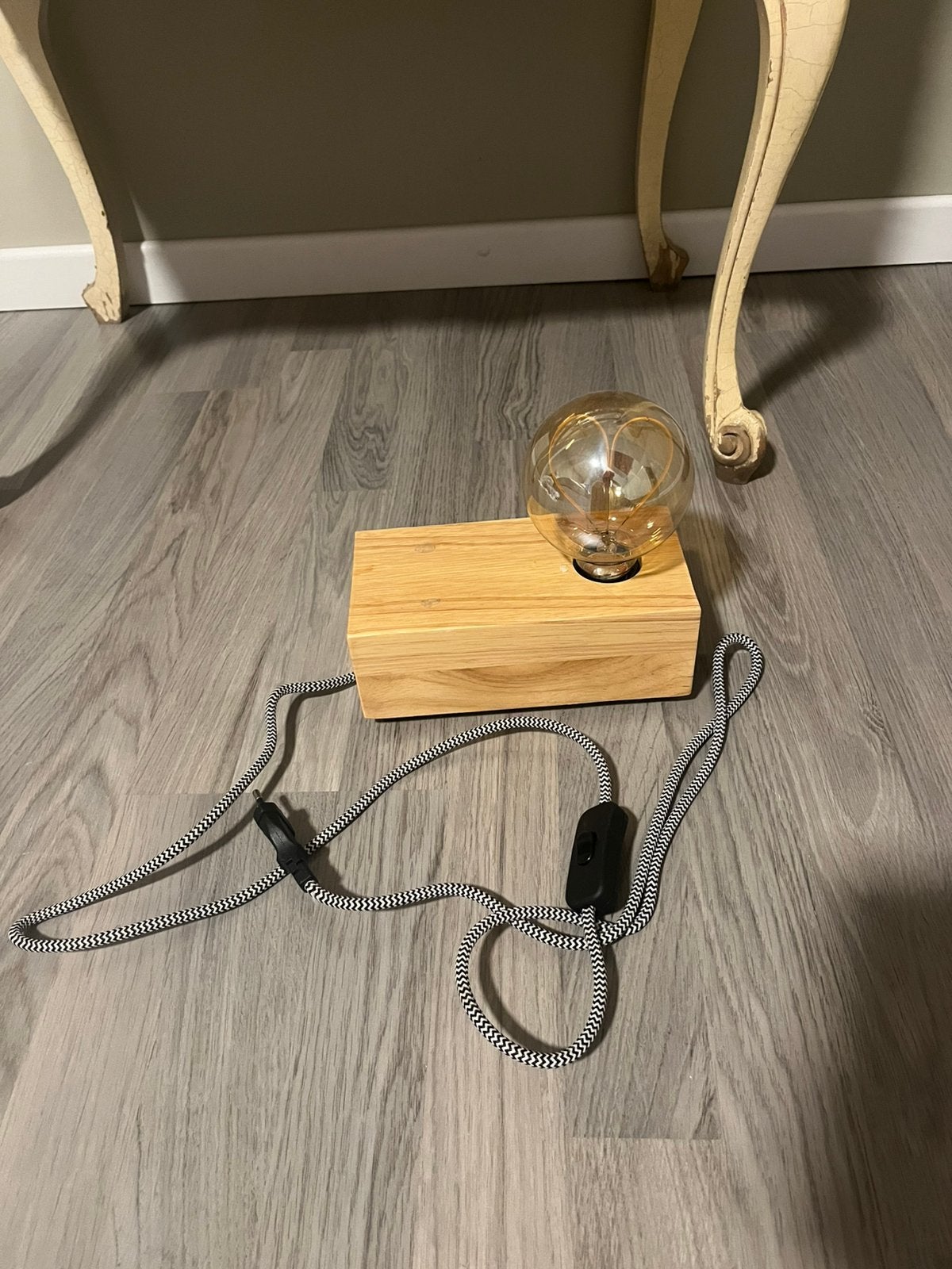 Lampe de table en bois Hearts, Enlèvement ou Envoi, Comme neuf
