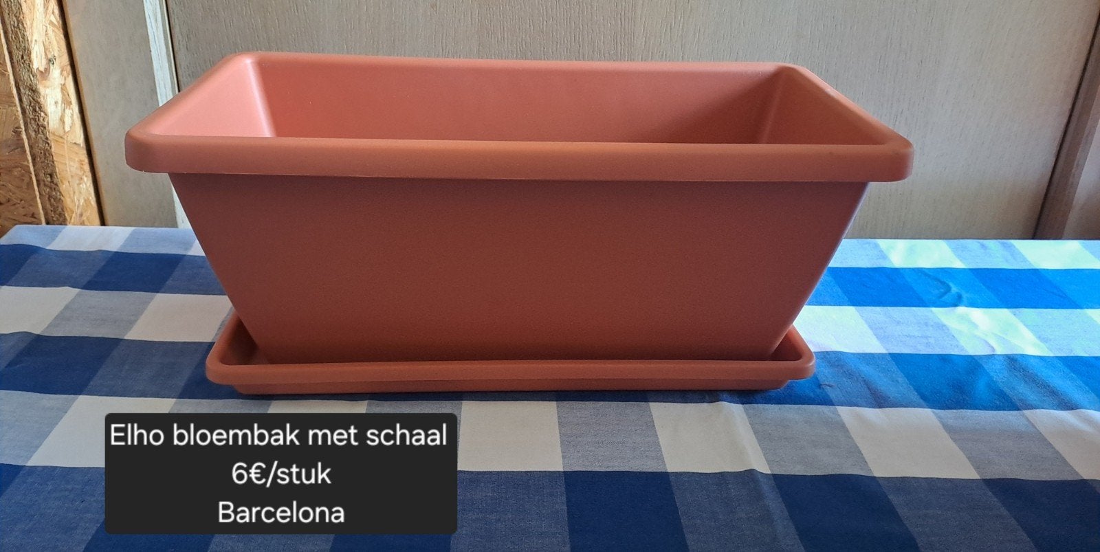 Elho Barcelona bloembak met schaal Nieuw, Tuin en Terras, Bloempotten, Ophalen