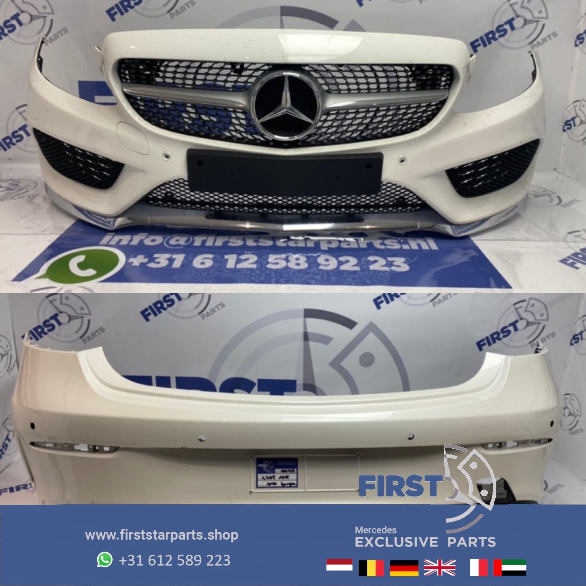 W205 C205 COUPÉ CABRIO AMG PAKKET WIT C KLASSE VOOR + ACHTER, Utilisé, -, Arrière, -
