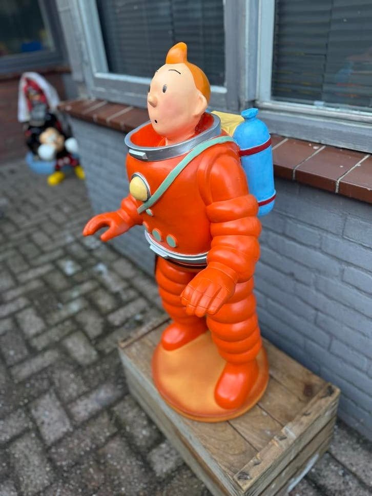 Kuifje in ruimtepak beeld - Groot formaat, Verzamelen, Poppetjes en Figuurtjes