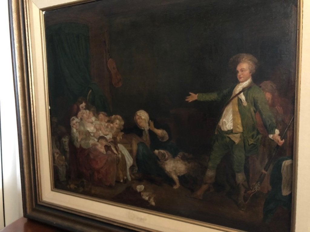 Schilderij, après Greuze, La Mère Bien Aimée, Antiek en Kunst, Kunst | Schilderijen | Klassiek, Ophalen