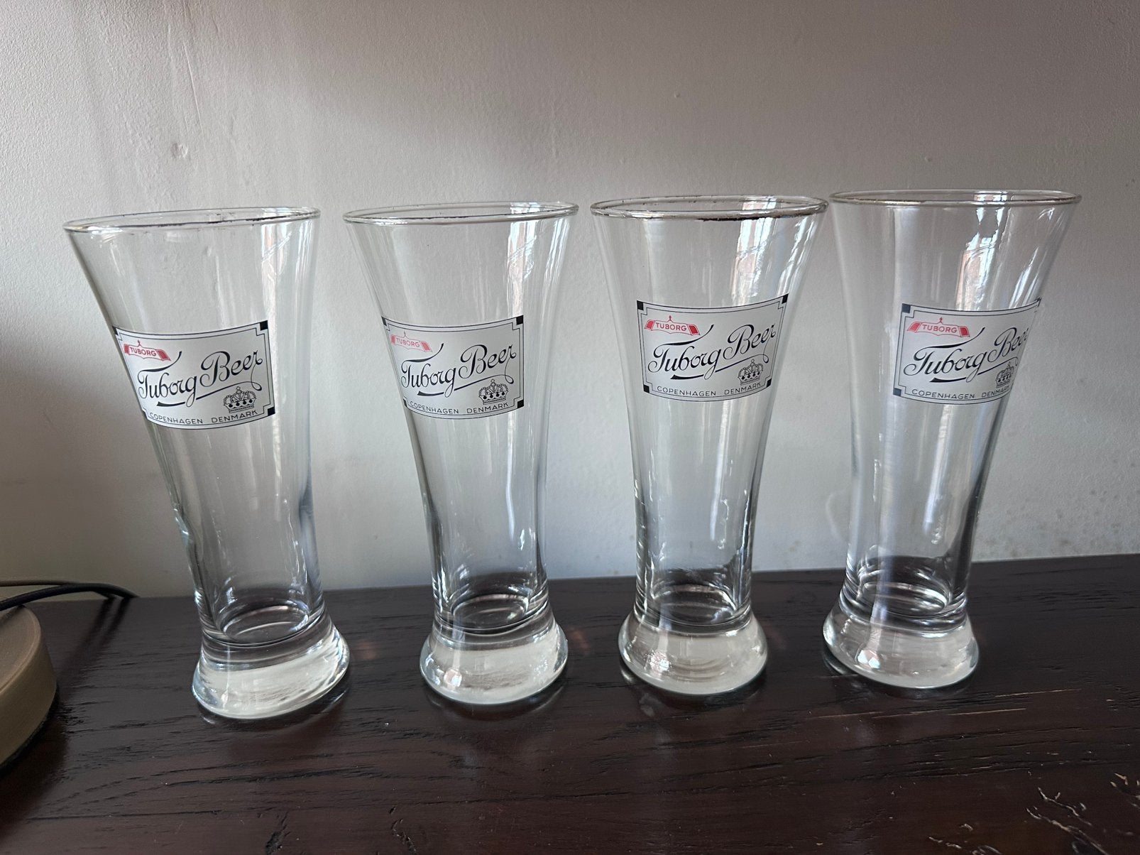 Glazen Tuborg Beer, Verzamelen, Ophalen, Gebruikt, Glas of Glazen, Overige merken