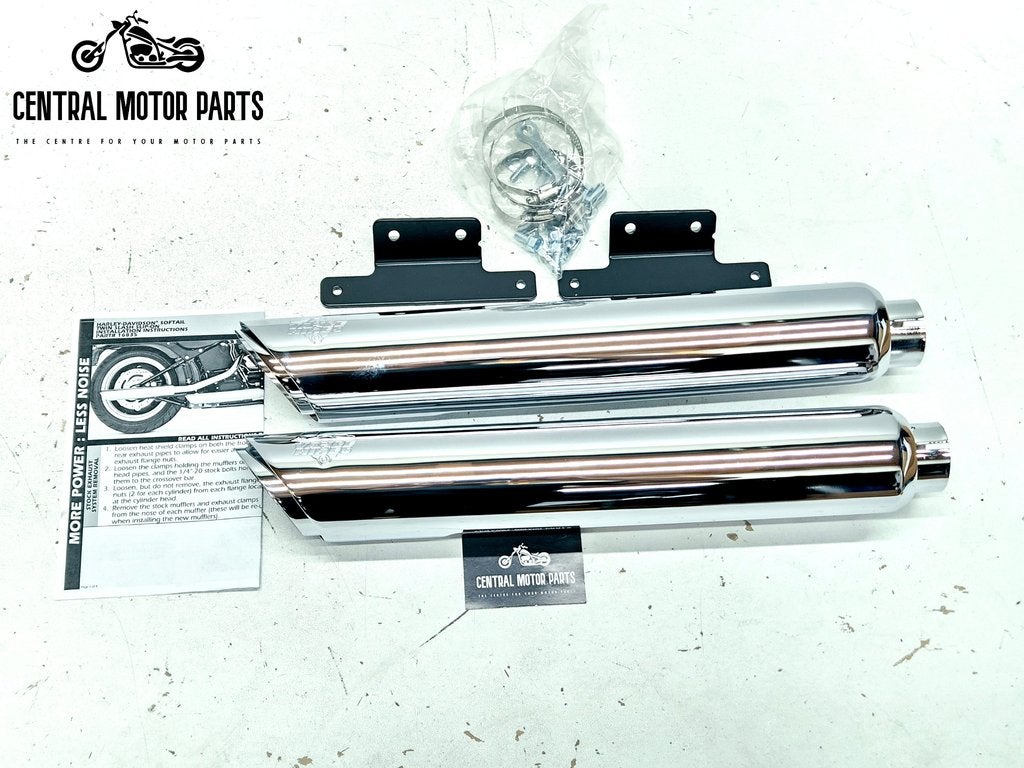 Silencieux Twin Slash chromés 3 pouces Softail 2007-2017, Motos, Enlèvement ou Envoi, Neuf