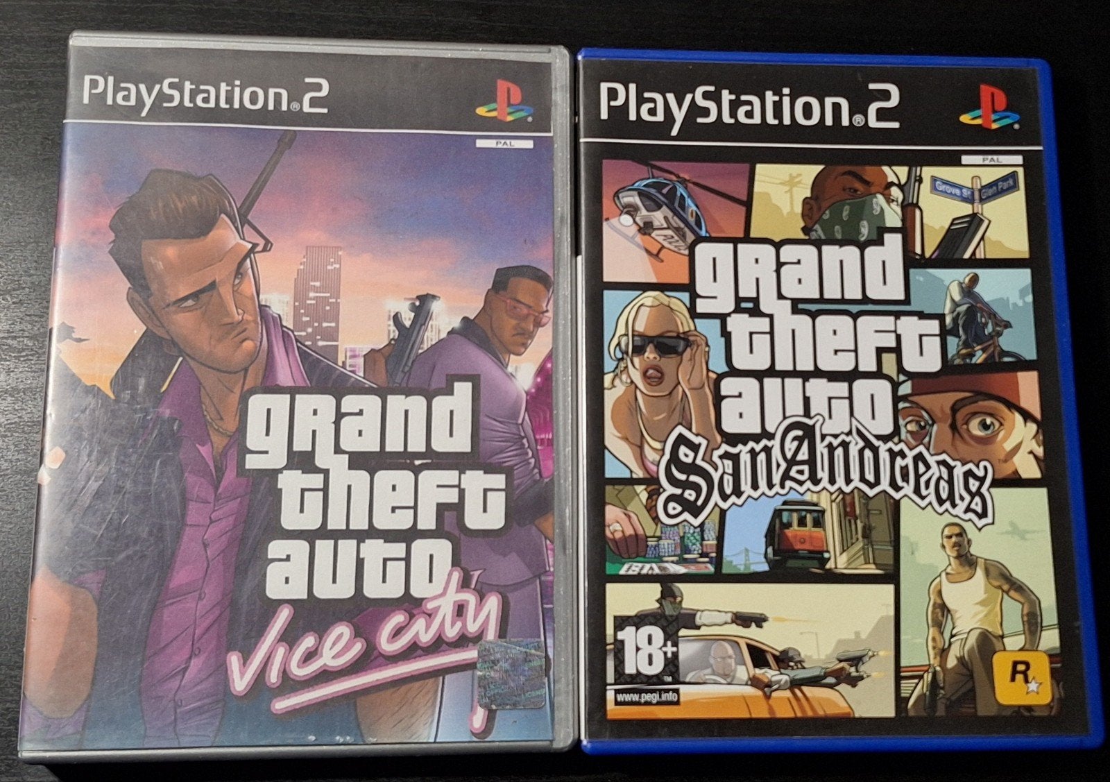 PS2 Combo Pack GTA Grand Theft Auto: San Andreas, Vice City, Ophalen of Verzenden, Gebruikt, Vanaf 18 jaar