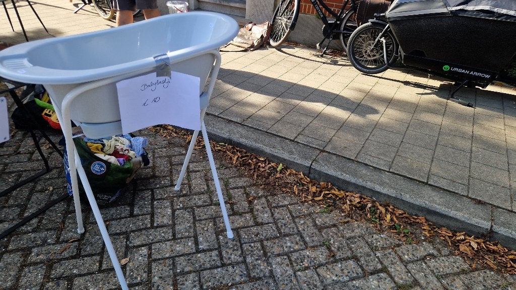 Babybadje Bébéjou met staander, Kinderen en Baby's, Gebruikt, Badje, Standaard, Ophalen