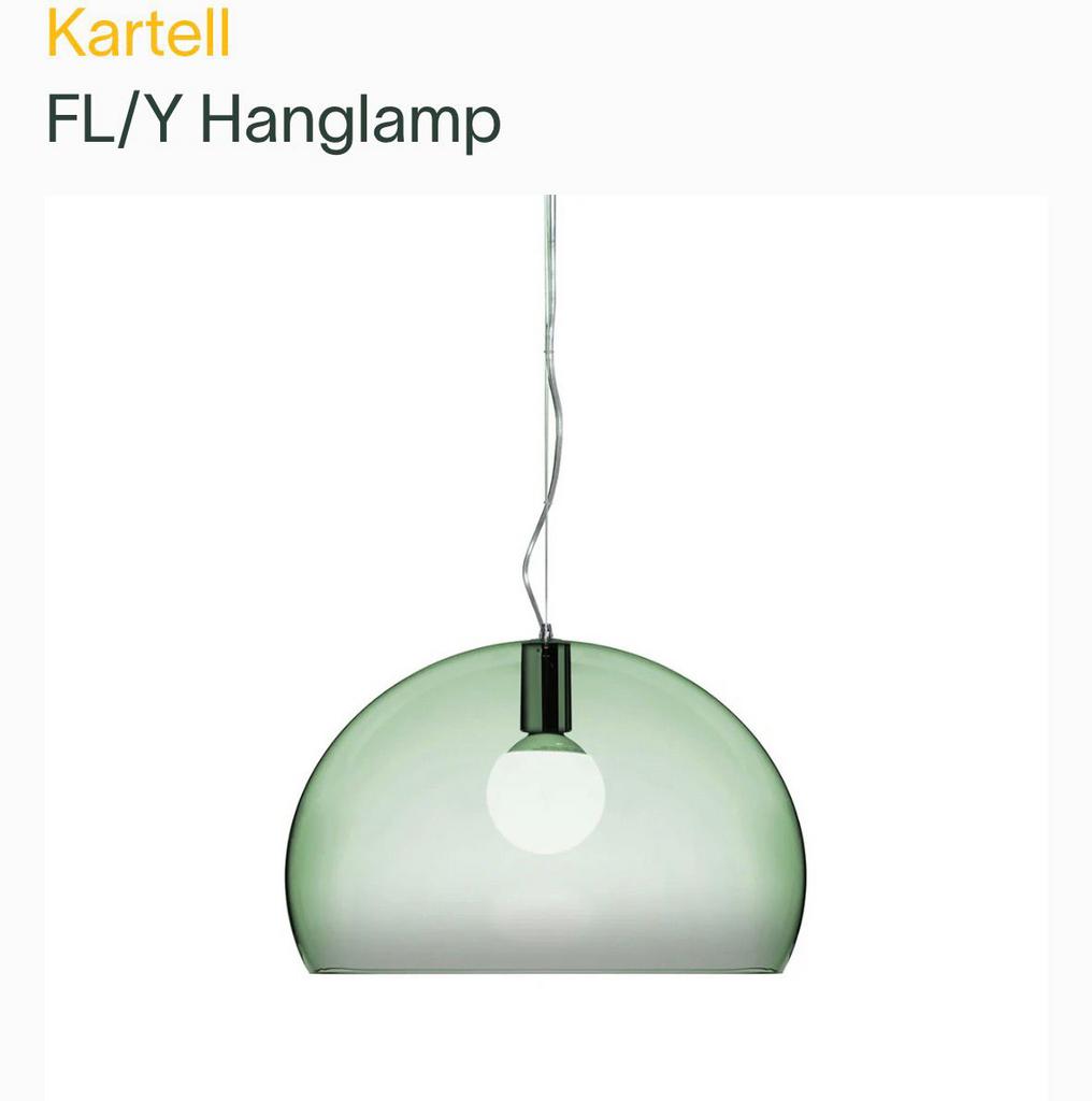 Kartell FL/Y hanglamp salie groen, Ophalen, Zo goed als nieuw