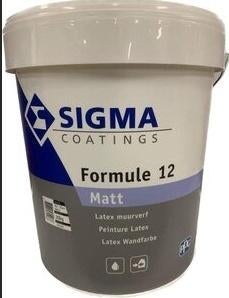 Peinture SIGMA FORMULE 12, SIGMA PERFECT, Ophalen, Zwart, Verf, 20 liter of meer