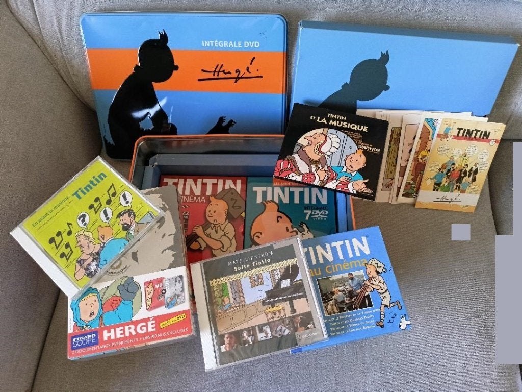 Intégrale Hergé Coffret 13 DVD + CD + Livres Éd Limit + Num, Envoi, Utilisé, Européen, Animation