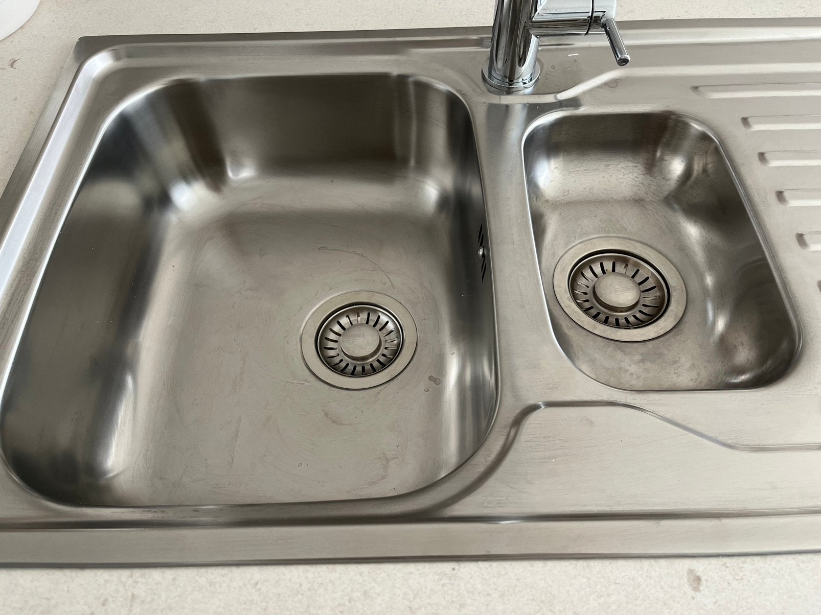 Évier en inox sans robinet, Enlèvement, Neuf, Argenté