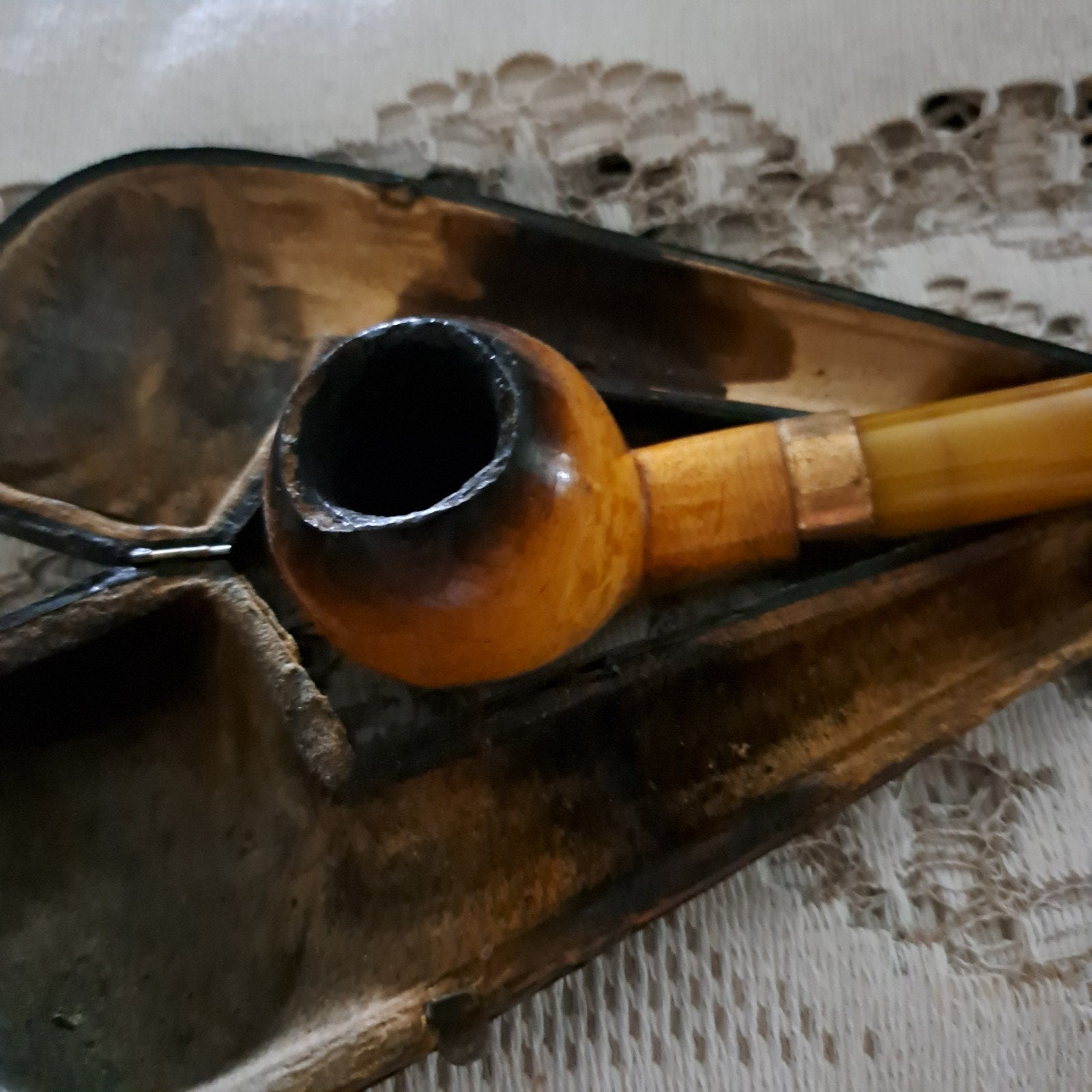 Bruyar/schuimpijp met amberkleurige pijp, Verzenden