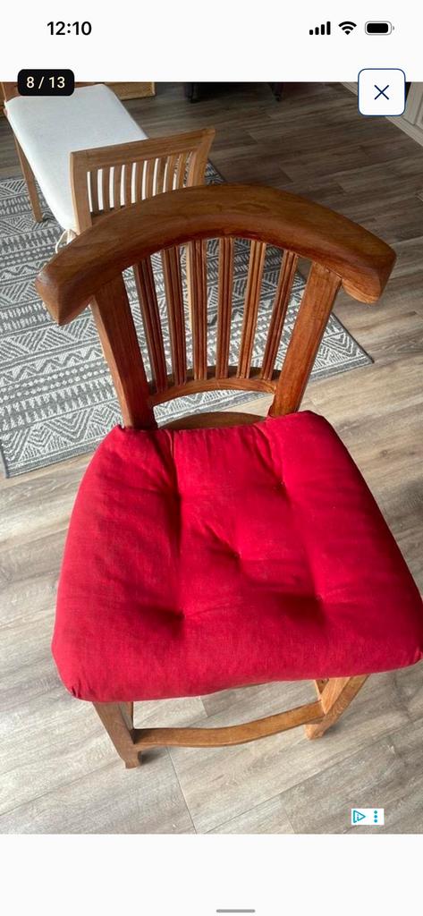 Tabouret - porte journaux en teck, Antiquités & Art, Enlèvement