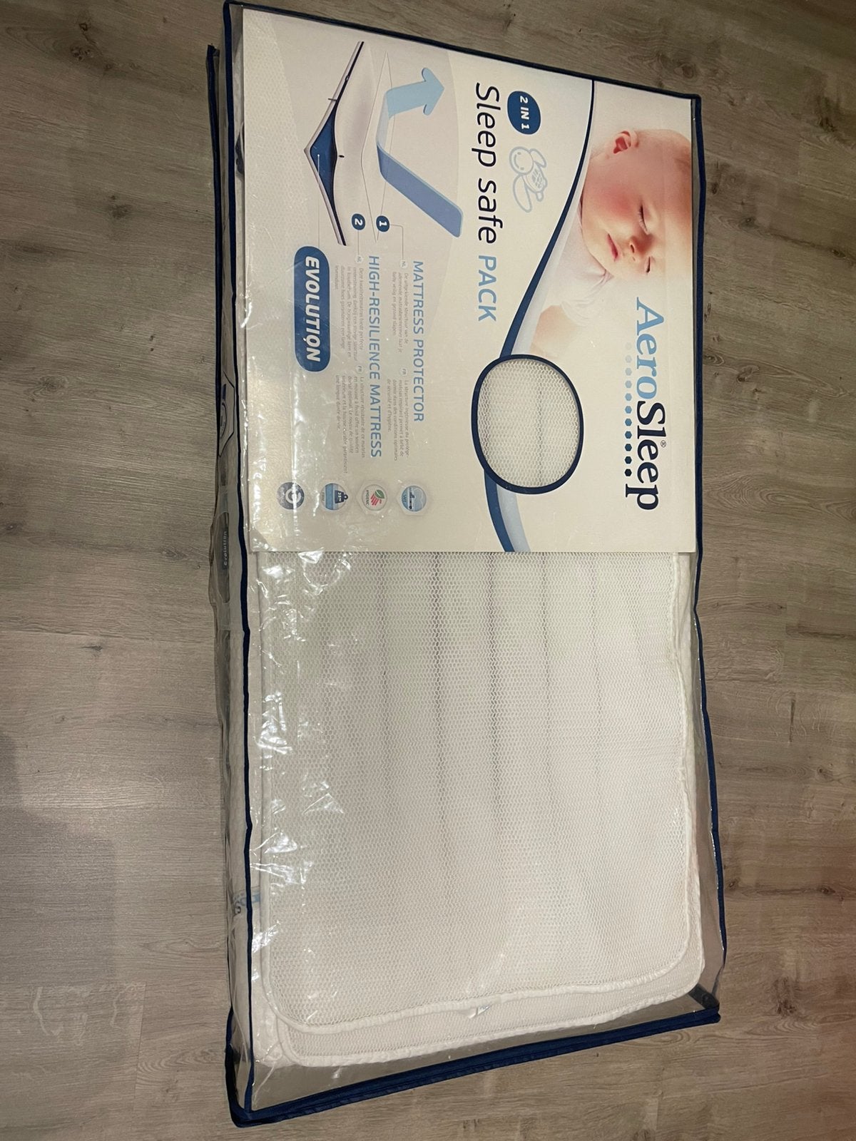 Aerosleep 2 in 1 Baby matras + Protector + Bed Bumper, Enlèvement, Utilisé