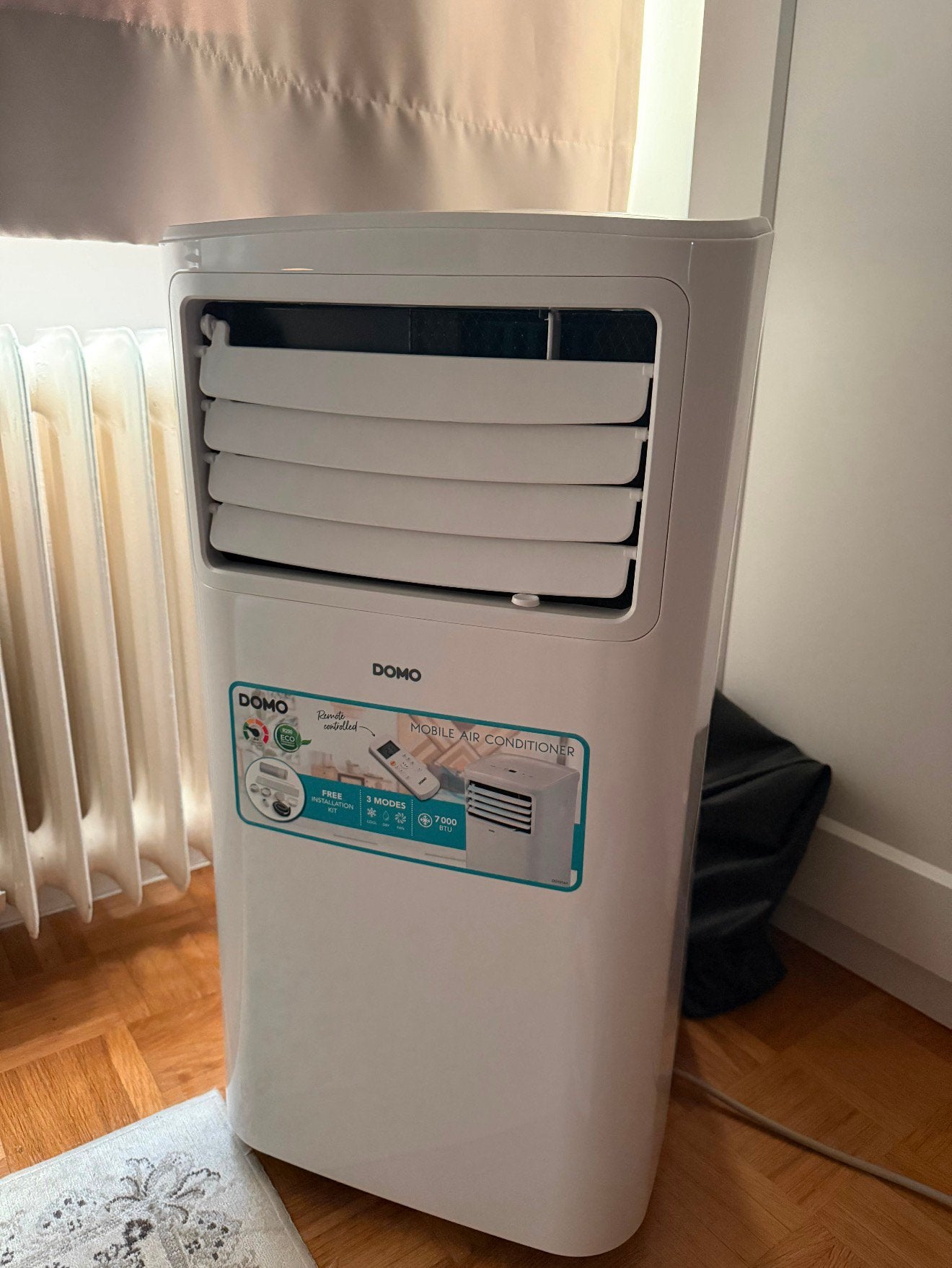 DOMO airconditioner + raamset, Elektronische apparatuur, Airco's, Ophalen, Zo goed als nieuw
