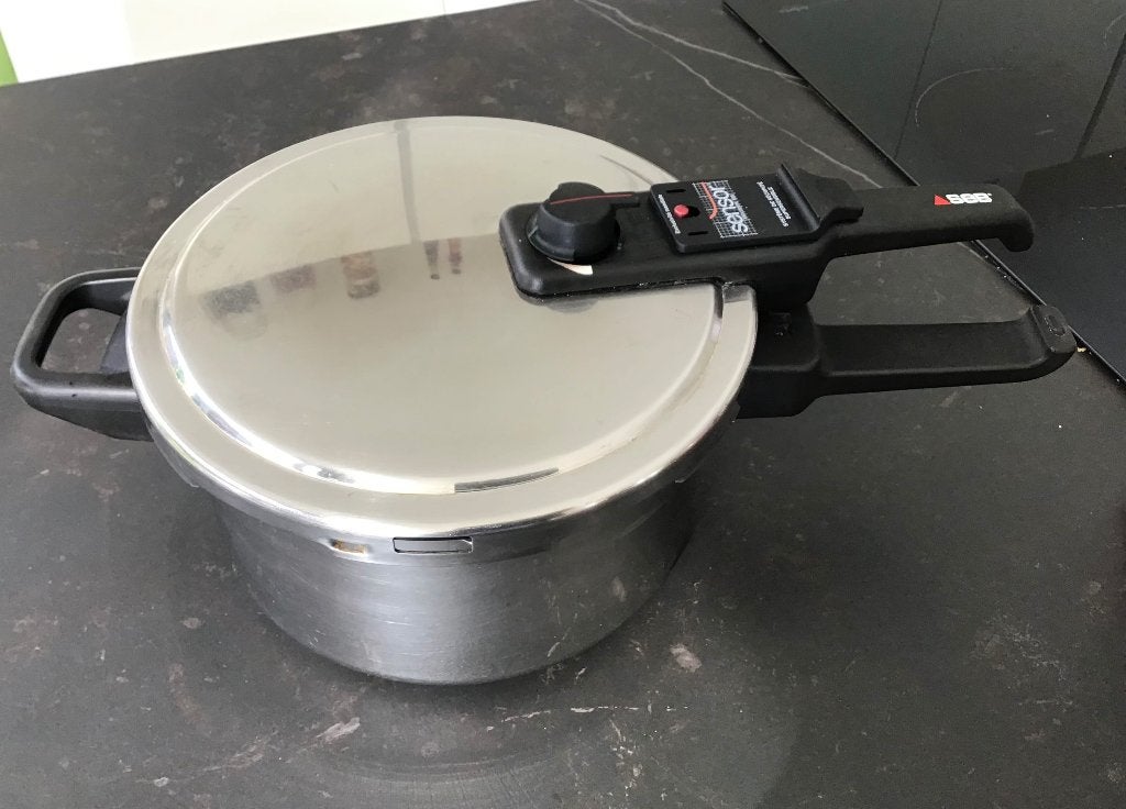 SEB Sensor snelkookpan 4,5liter, Ophalen, Aluminium, Kookpan of Snelkookpan, Keramische plaat