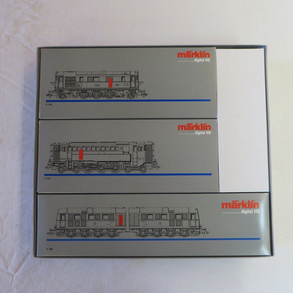 MARKLIN coffret 3 locomotives diesel 37203, Courant alternatif, Comme neuf, Locomotive, Märklin
