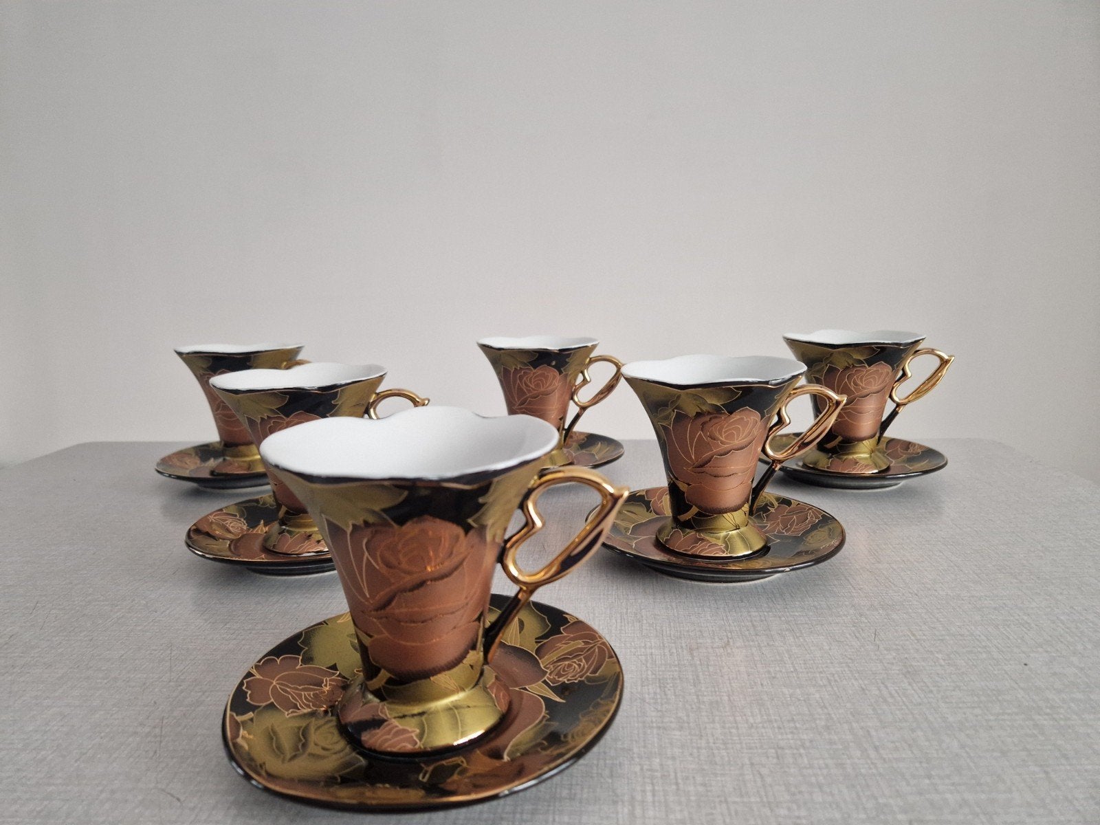 Prachtige Yamasen Collection koffiekopjes met schotels, Ophalen