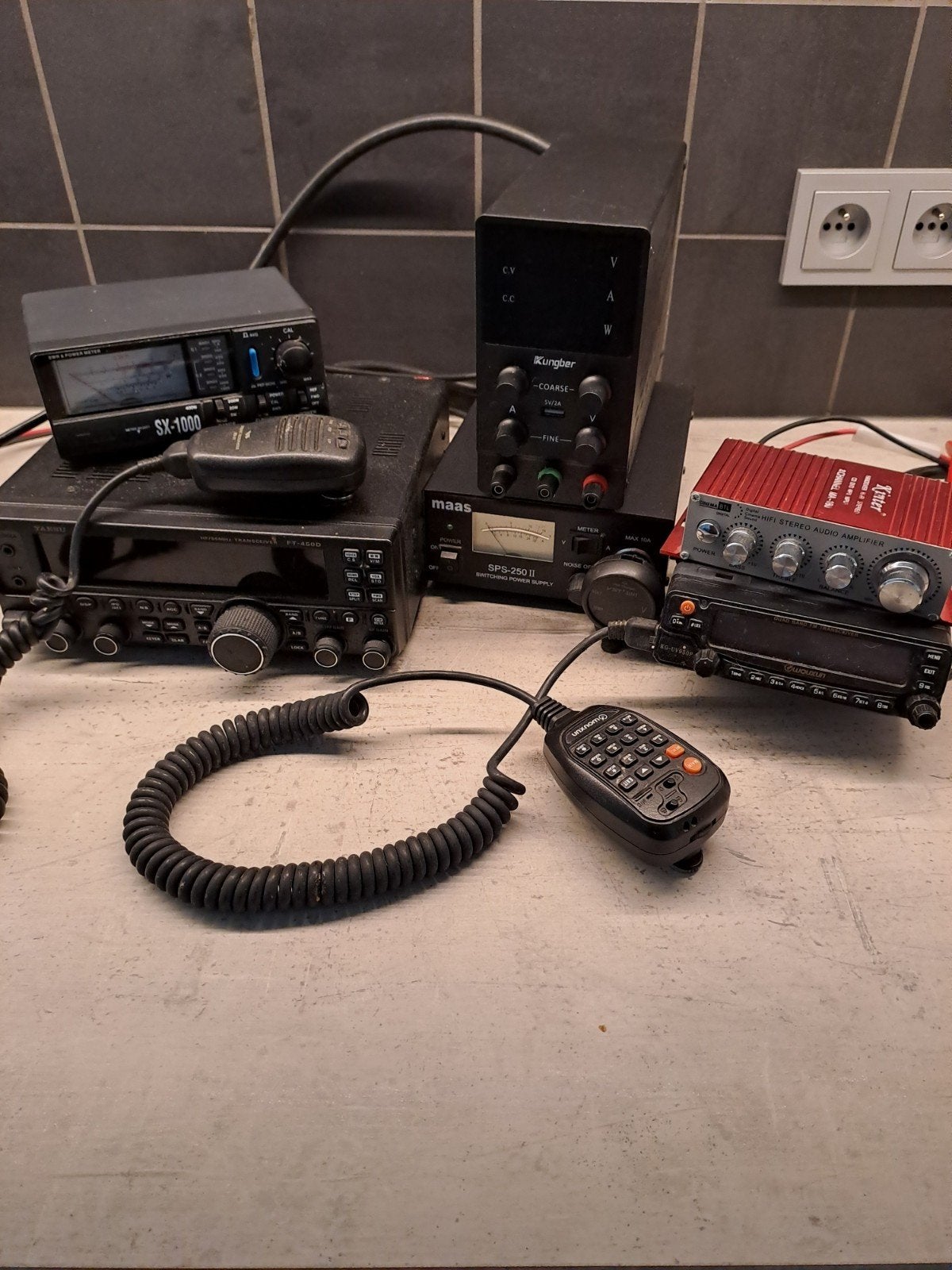 Diverse radioapparatuur,zendontvanger,voedingen SWR meter, Telecommunicatie, Ophalen
