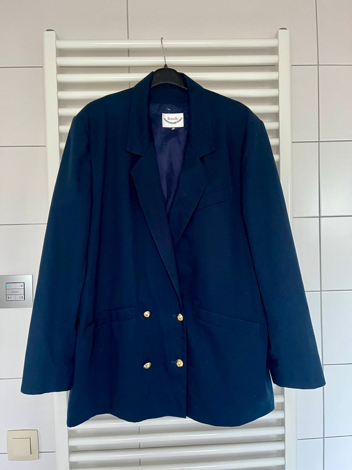 Vintage Deens Navy Colbert - Sailor Stijl, Maat 42, Kleding | Dames, Blauw, Maat 42/44 (L), Ophalen of Verzenden, Jasje