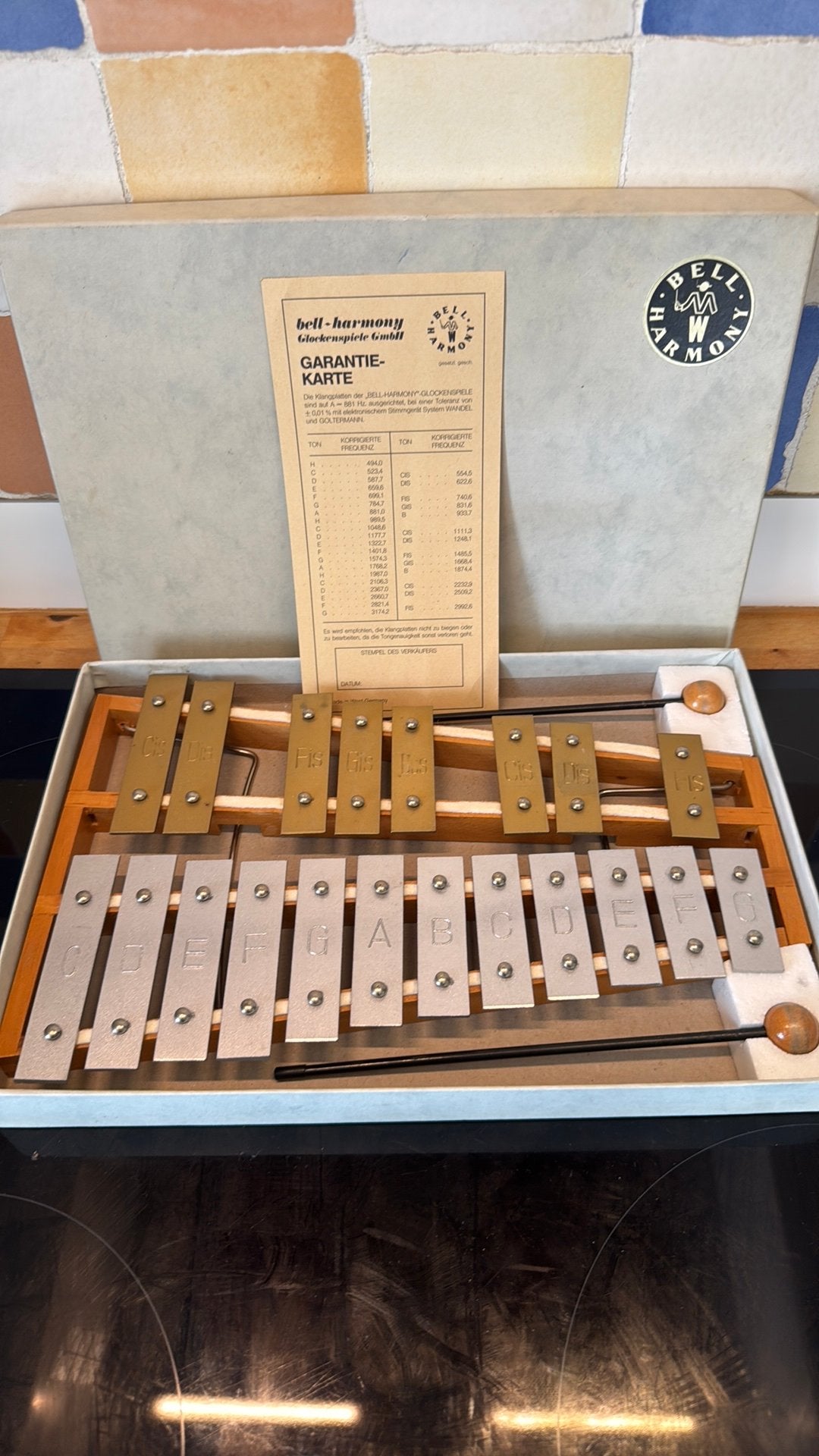 Vintage Bell Harmony Chromatisch Glockenspel / Metallofoon, Enlèvement ou Envoi, Comme neuf