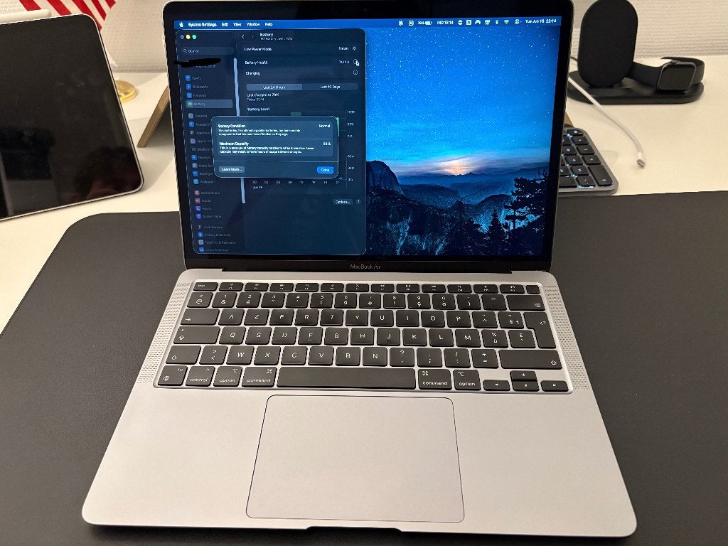 MacBook Air M1 (256GB/16GB) 13", 256 GB, 13 pouces, Comme neuf, Enlèvement
