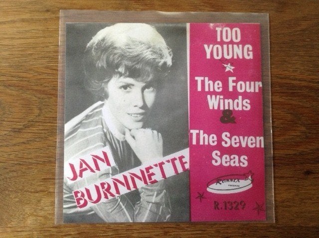 single jan burnnette, Enlèvement ou Envoi, Pop, Housse de protection extérieure, 7 inch