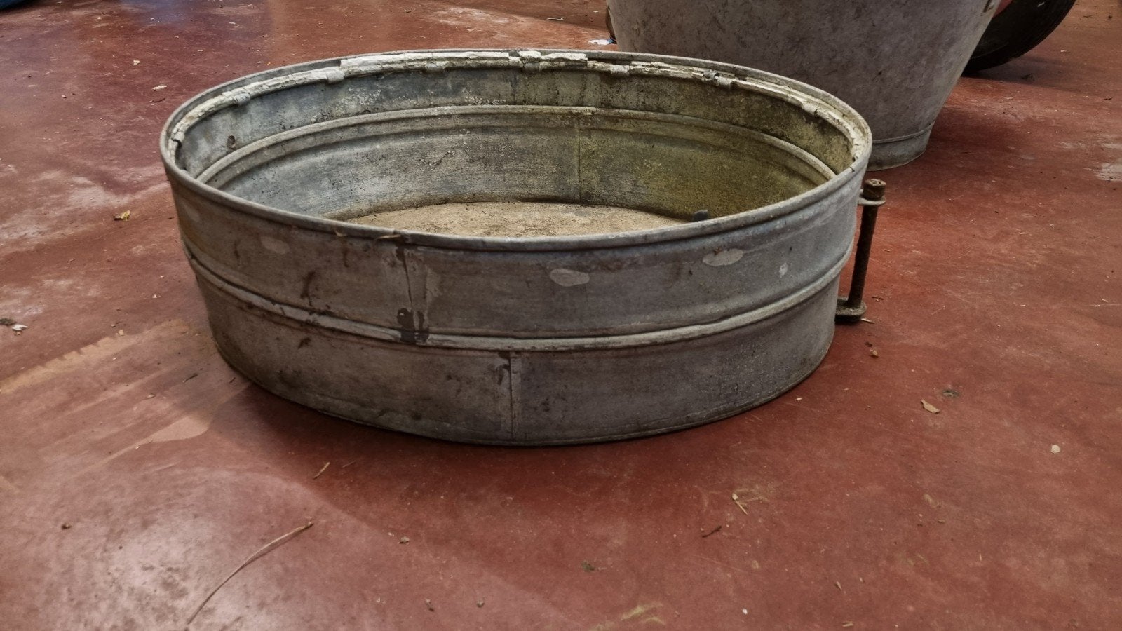 Ovaal kuip zink, Ophalen, Gebruikt, Minder dan 30 cm, Metaal