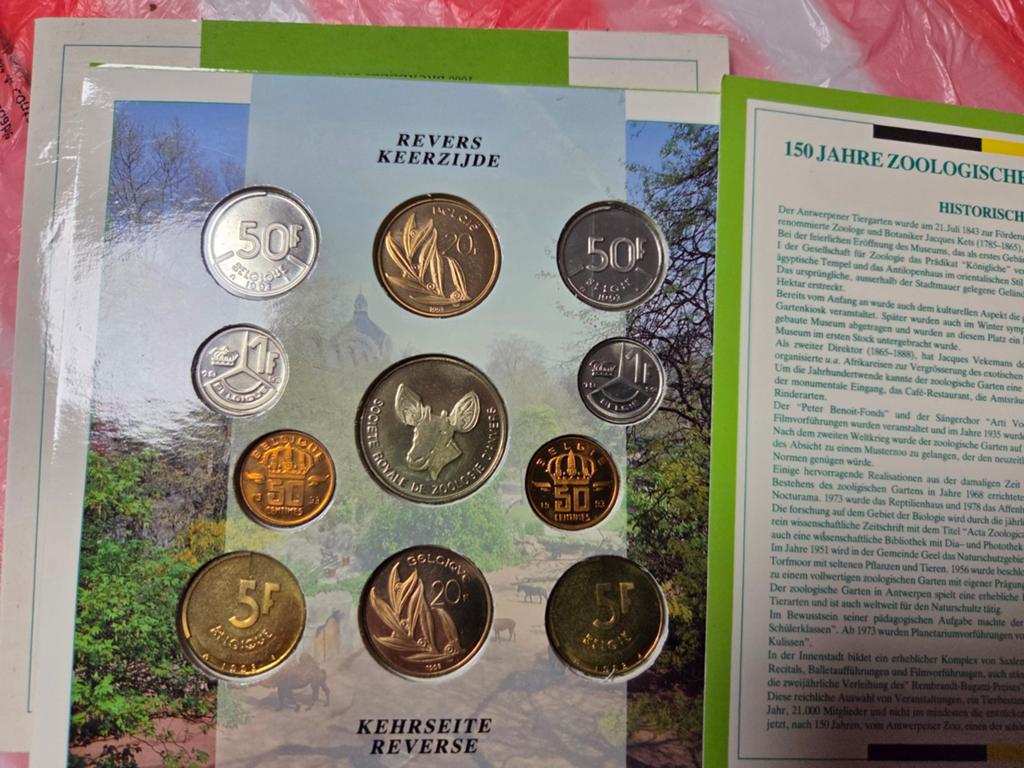 originele muntenstukken van Zoo Antwerpen uit 1993, Postzegels en Munten, Munten | België, Ophalen of Verzenden