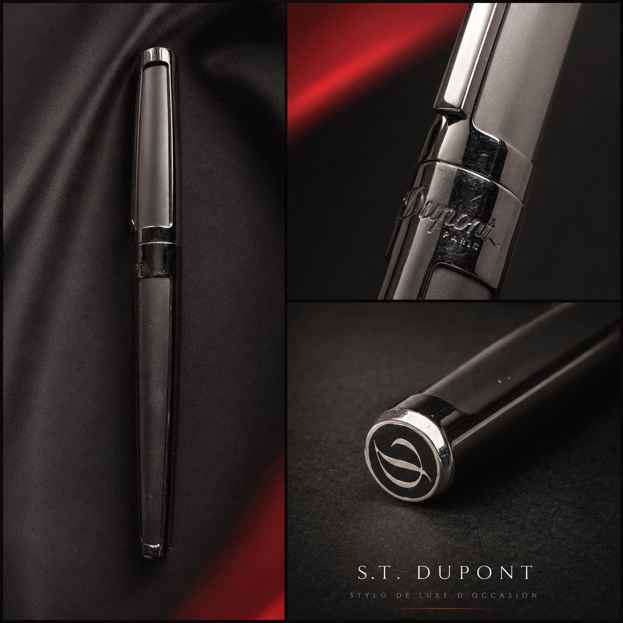 S.T. Dupont Défi Titanium Gun Metal Rollerball Modèle arrêté, Enlèvement ou Envoi, Comme neuf