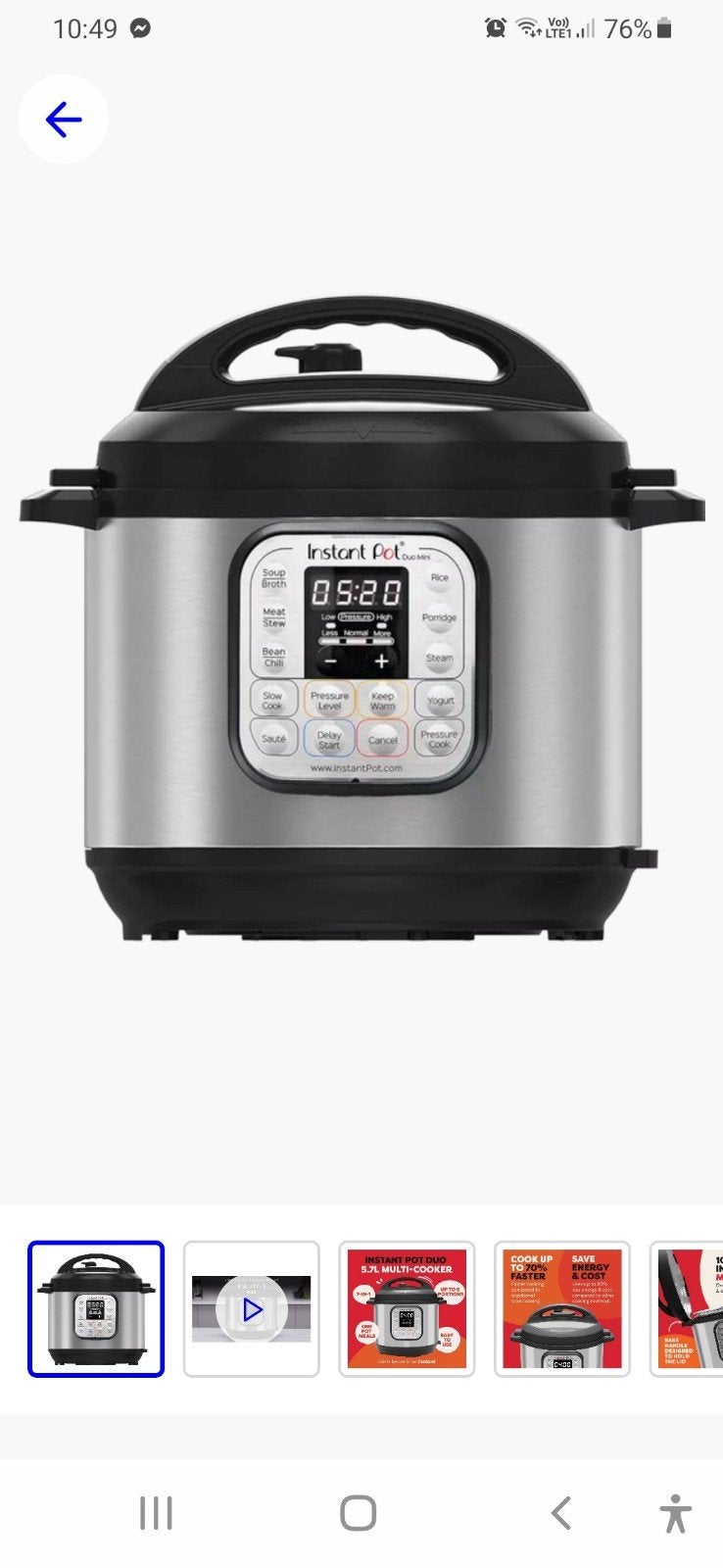 Instant pot multi+slowcook inh. 5,7literNIEUW!+extra deksel, Elektronische apparatuur, Slowcookers, Ophalen, Timer, Nieuw