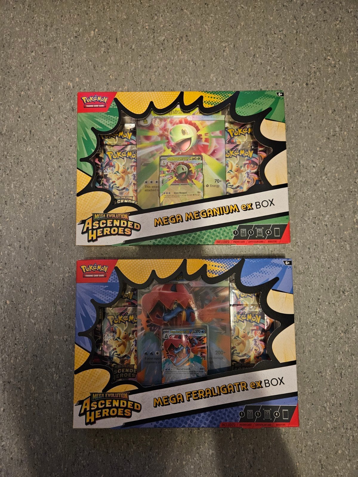 Boîte Pokémon Ascended Heroes Ex (Mega Meganium et Feraligat, Enlèvement, Neuf, Booster box, Foil