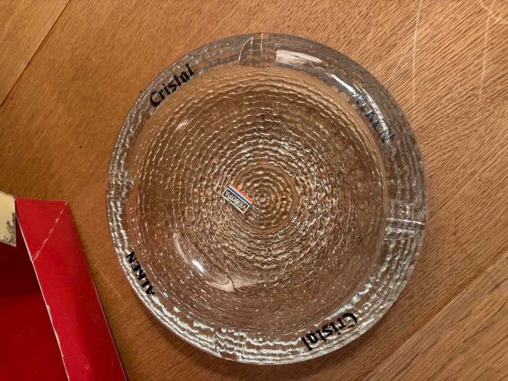Asbak Cristal Alken, Verzamelen, Merken en Reclamevoorwerpen, Ophalen, Nieuw, Gebruiksvoorwerp