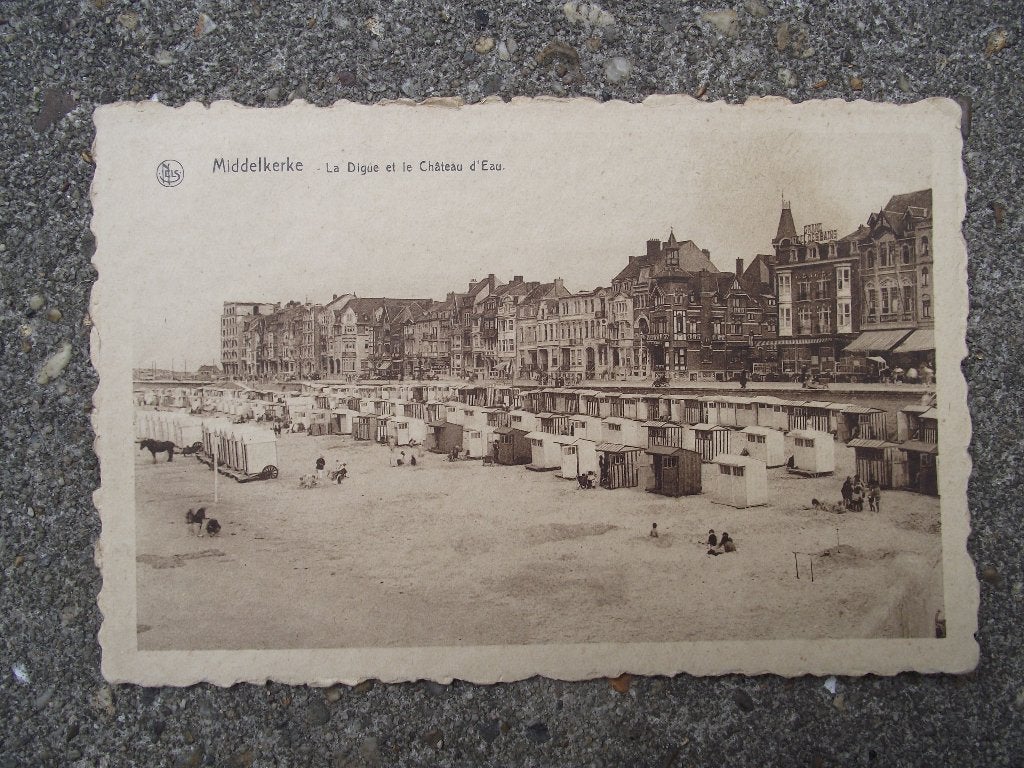 carte postale Middelkerke beach, Envoi, 1920 à 1940, Non affranchie, Flandre Occidentale