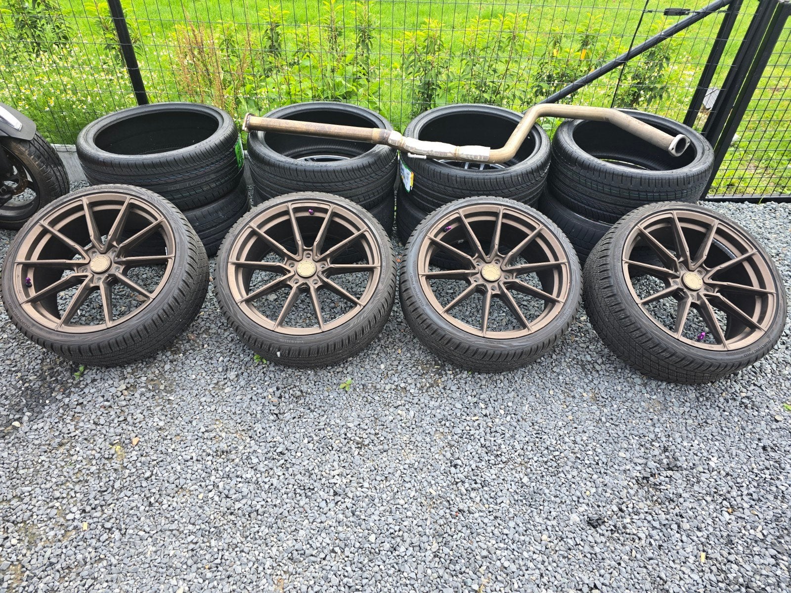 5x114.3 19 inch en schroefset Ap voor kia ceed, Banden en Velgen, All Season, Personenwagen, 225 mm