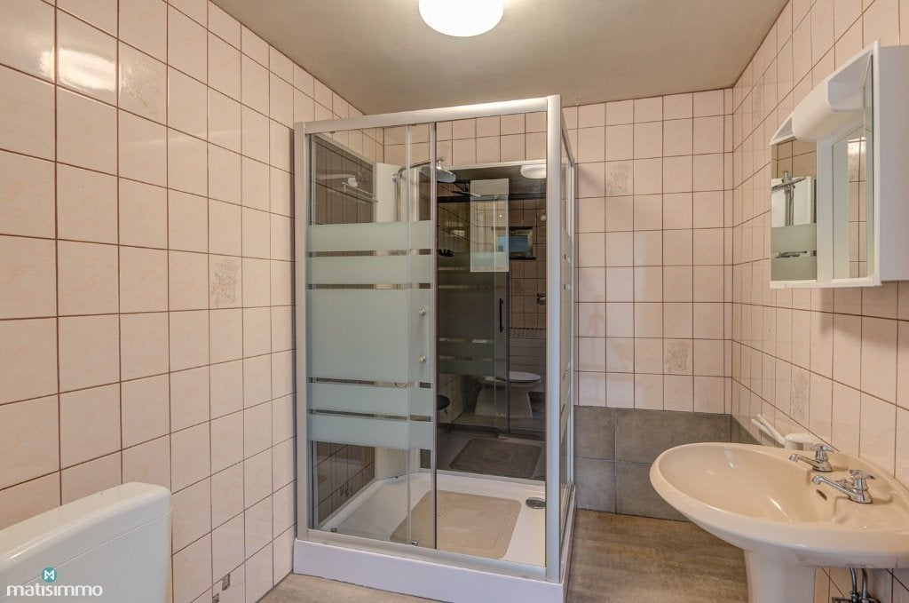 Douchecabine met schuifdeuren en thermostatische douchekraan, Huis en Inrichting, Ophalen, Gebruikt