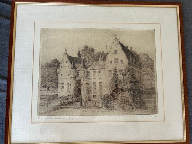 Romain Malfiet kasteel Cortewalle, Antiek en Kunst, Ophalen, Architectuur, 36 cm, 1950 - 1999