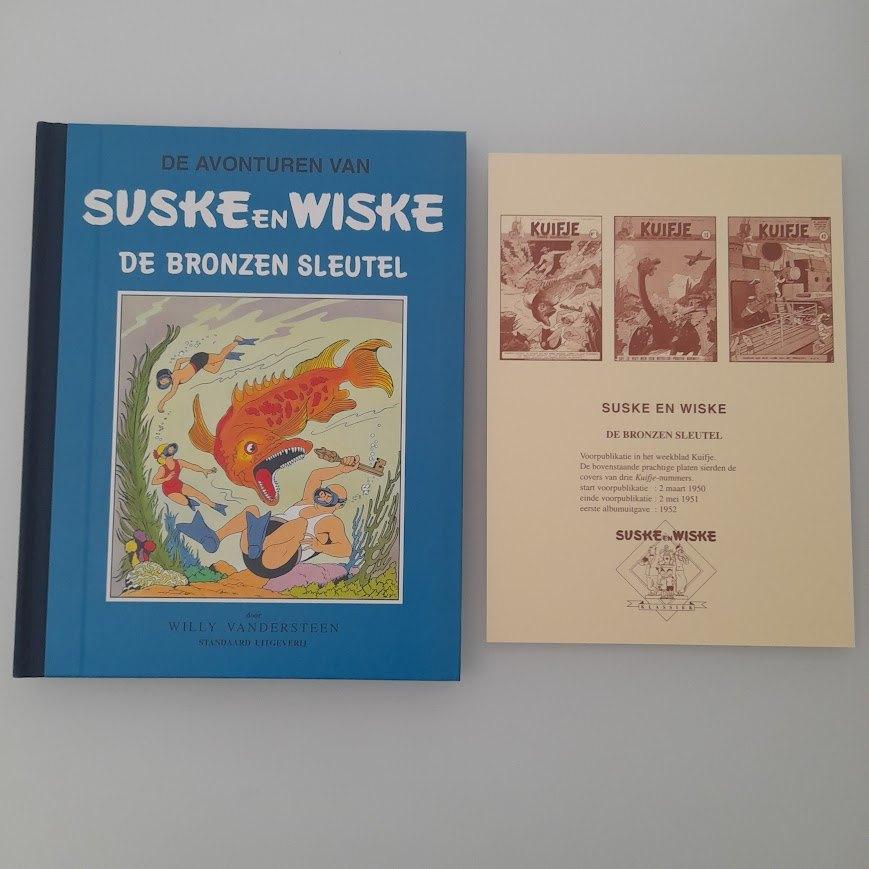 Suske en Wiske De bronzen sleutel Klassiek blauw info 1994, Willy vandersteen, Eén stripboek, Ophalen of Verzenden, Zo goed als nieuw
