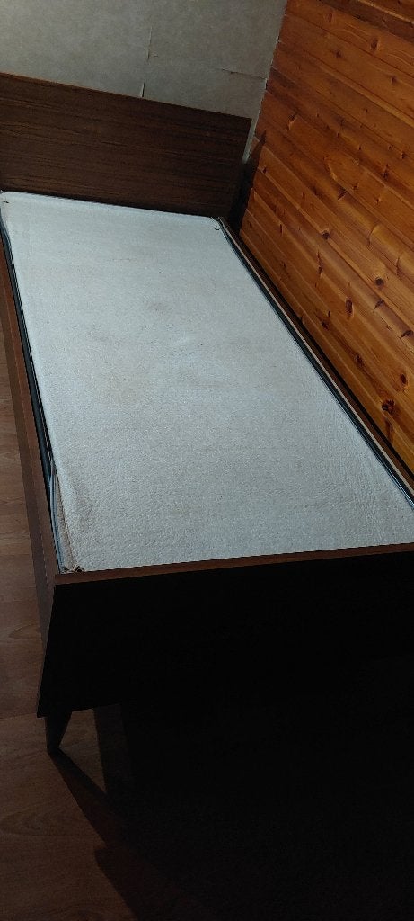 2 Chambres à coucher - Lit 1 pers avec table de nuit, Ophalen, Gebruikt, Bruin, Hout