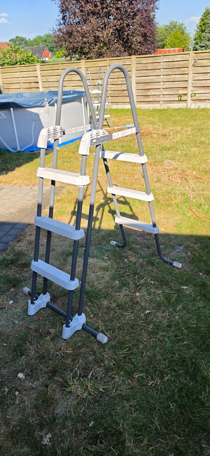 ladder 150 cm voor opbouwzwembad, Tuin en Terras, Ophalen, Ladder