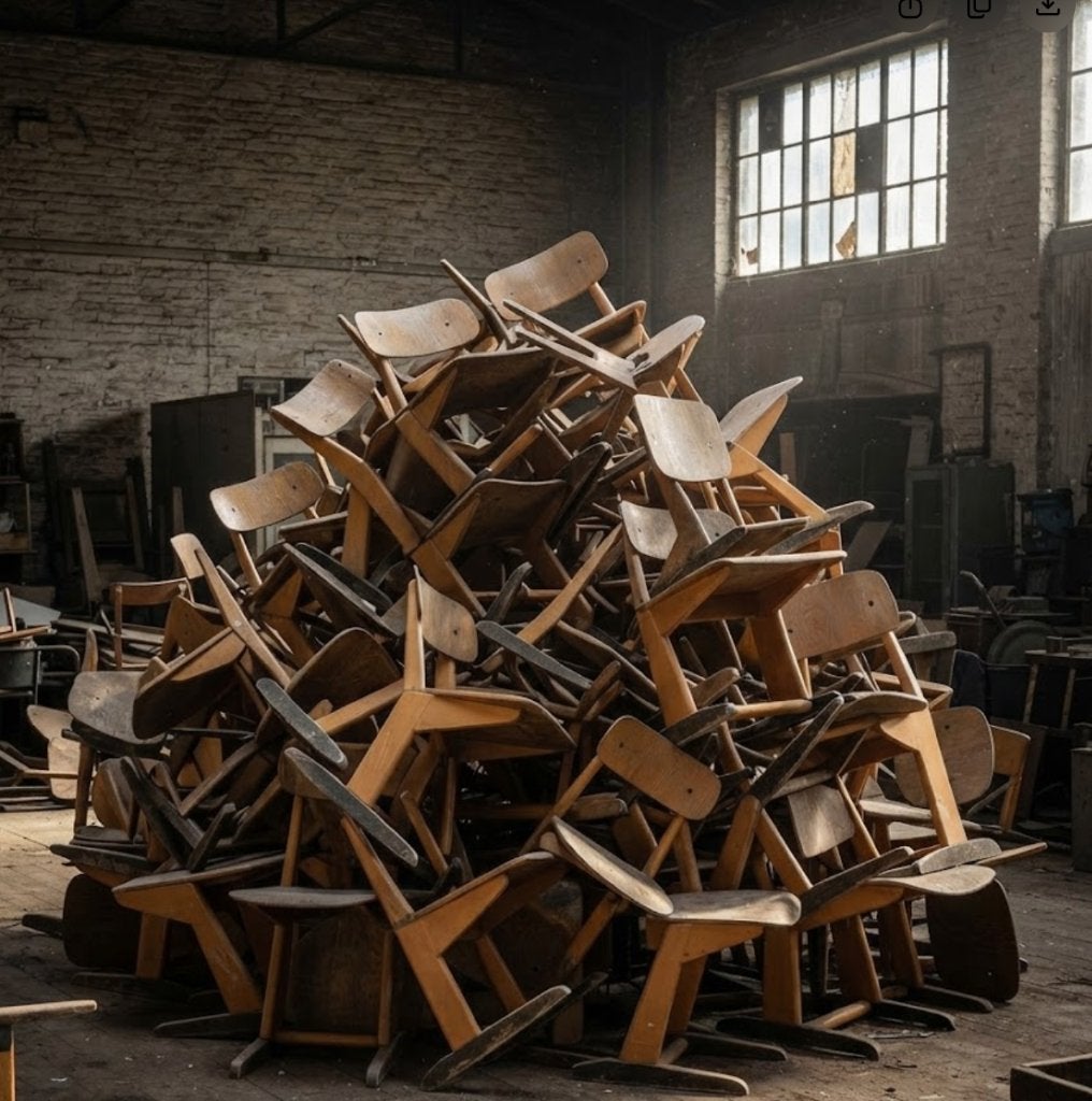 lot vintage stoelen, Maison & Meubles, Enlèvement, Utilisé