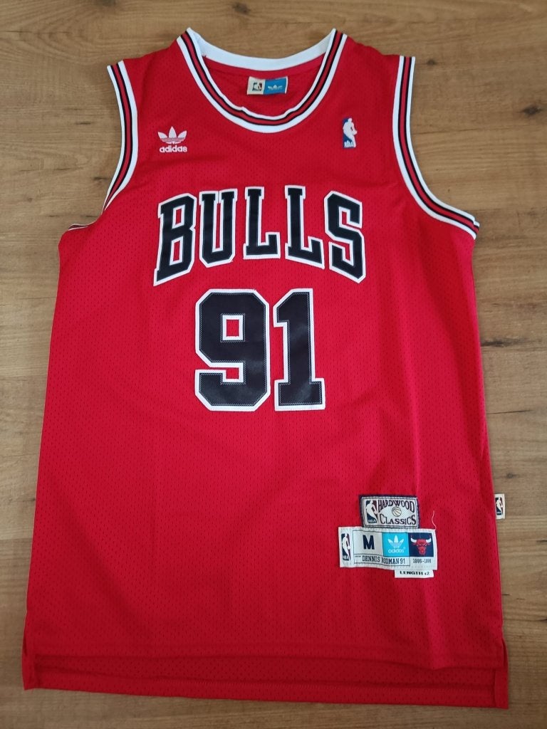 Dennis Rodman #91 Chicago Bulls Adidas Jersey – Maat M, Sports & Fitness, Basket, Enlèvement ou Envoi, Comme neuf, Vêtements