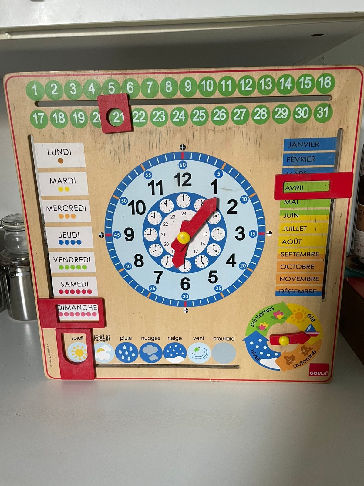 Calendrier d'apprentissage, Ophalen, Zo goed als nieuw