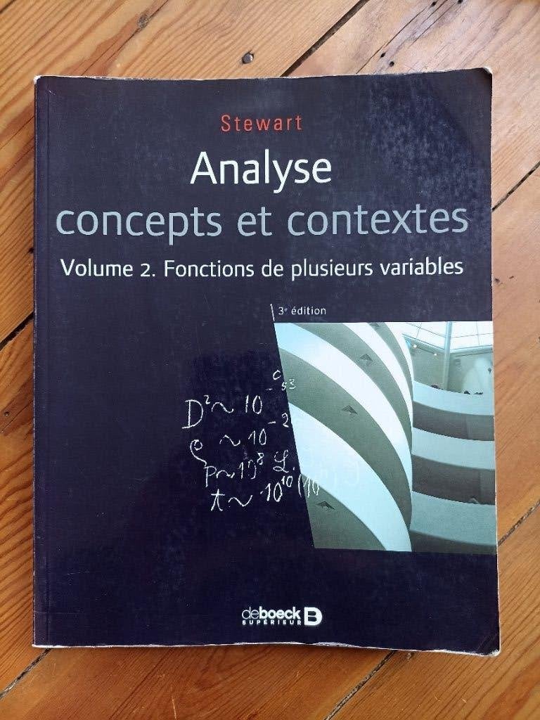 Analyse concepts et contextes, vol.2 fonctions pls variables, Livres, Enlèvement, Utilisé, Enseignement supérieur, De boeck