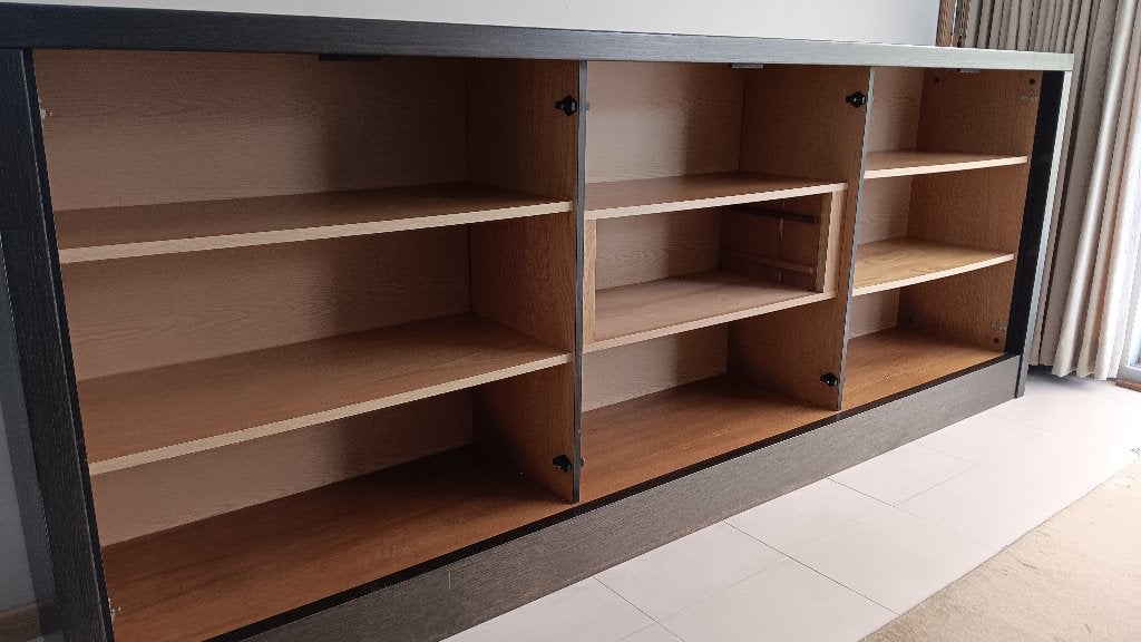 Eetkamerkast, Ophalen, Overige materialen, 100 tot 150 cm, Met lade(s)
