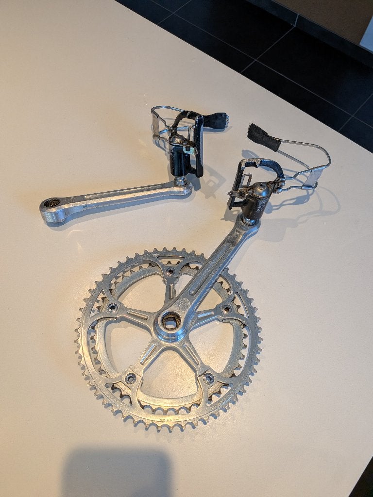 Campagnolo Strada Crankset 175mm, Fietsen en Brommers, Crankstel of Pedalen, Gebruikt, Campagnolo, Staal