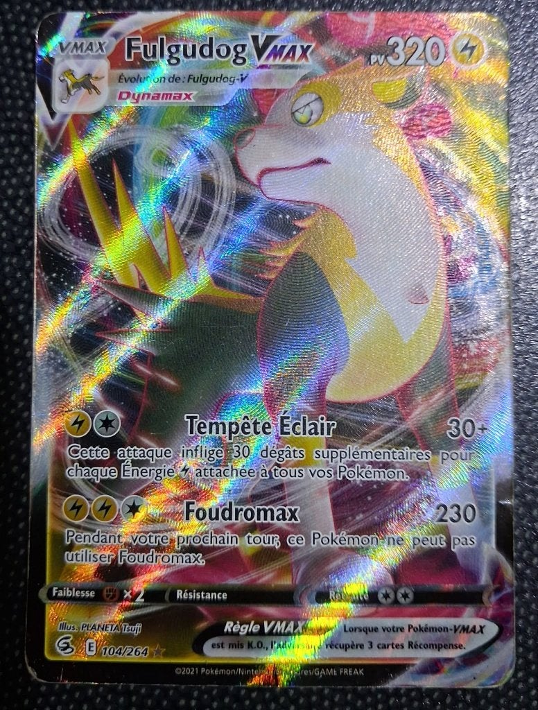 Carte Pokémon Fulgudog Vmax, Enlèvement