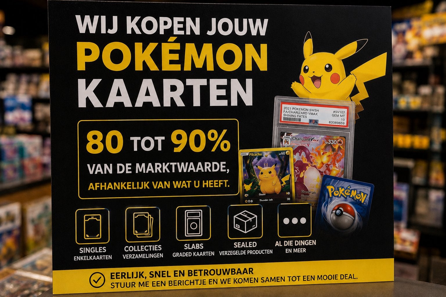 Wij kopen jouw Pokémon kaarten!, Ophalen of Verzenden, Nieuw