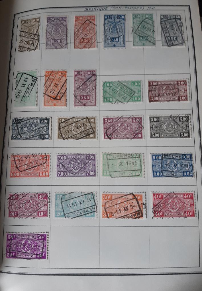 België spoorwegzegels 1941 gestempeld, Met stempel, Verzenden, Frankeerzegel, Gestempeld